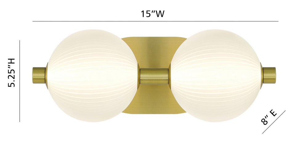 Eurofase Canada - PALMAS-VAN-2LT-GD-WH - PALMAS - Gold- Union Lighting Luminaires Decor