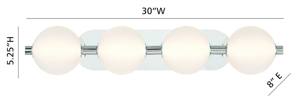 Eurofase Canada - PALMAS-VAN-4LT-PN-WH - PALMAS - Polished Nickel- Union Lighting Luminaires Decor