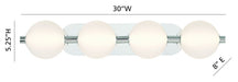 Eurofase Canada - PALMAS-VAN-4LT-PN-WH - PALMAS - Polished Nickel- Union Lighting Luminaires Decor