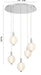 Eurofase Canada - PALMAS-CHD-5LT-24IN-PN-WH - PALMAS - Polished Nickel- Union Lighting Luminaires Decor
