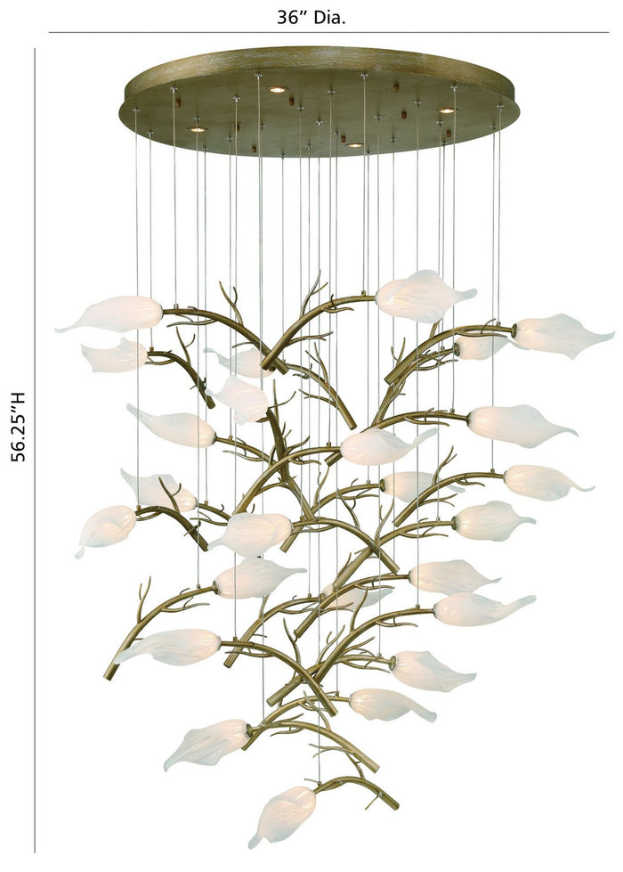 Eurofase Canada - MATERA-CHD-25LT-56IN-GD-WH - MATERA - Gold- Union Lighting Luminaires Decor