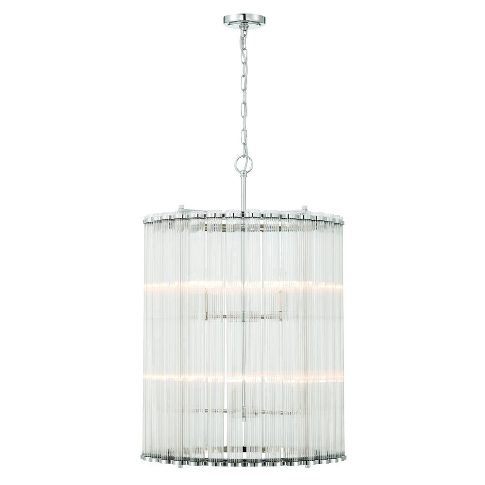 Eurofase Canada - GLASBURY-CHD-8LT-27IN-PN-RB - GLASBURY - Polished Nickel- Union Lighting Luminaires Decor