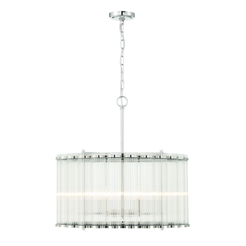 Eurofase Canada - GLASBURY-CHD-6LT-24IN-PN-RB - GLASBURY - Polished Nickel- Union Lighting Luminaires Decor