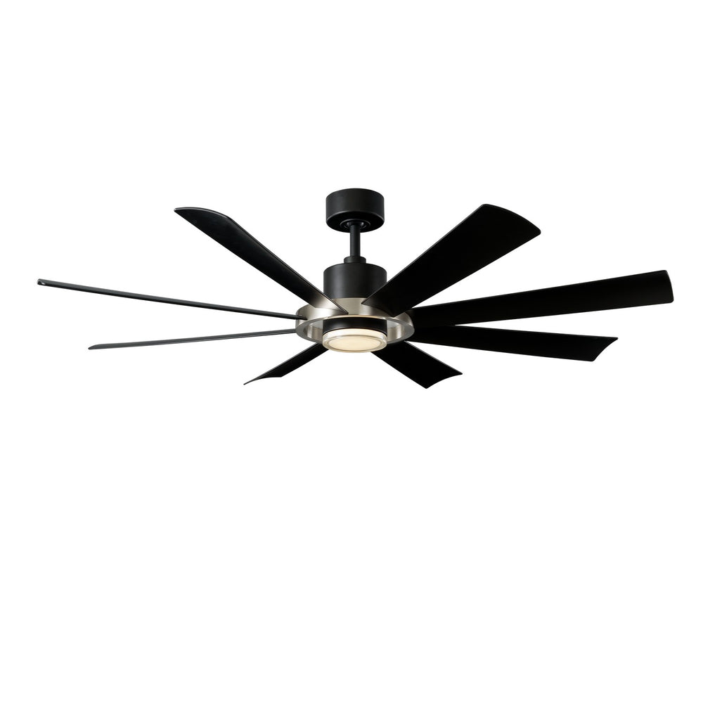Modern Forms Fans Canada - 60" Ceiling Fan - Aura - Brushed Nickel/Matte Black- Union Lighting Luminaires Decor