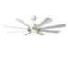Modern Forms Fans Canada - 60" Ceiling Fan - Aura - Brushed Nickel/Matte White- Union Lighting Luminaires Decor