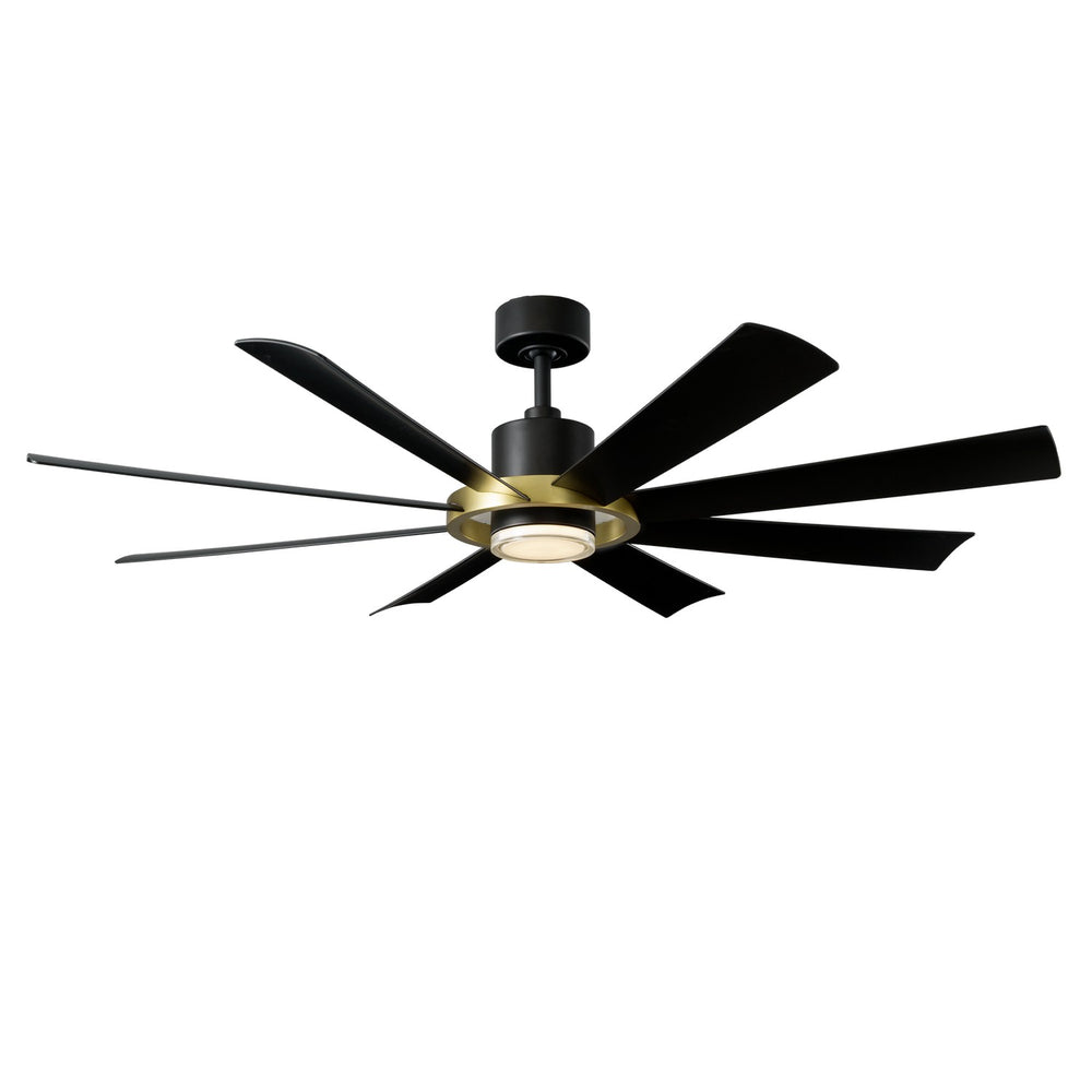 Modern Forms Fans Canada - 60" Ceiling Fan - Aura - Soft Brass/Matte Black- Union Lighting Luminaires Decor