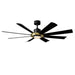 Modern Forms Fans Canada - 60" Ceiling Fan - Aura - Soft Brass/Matte Black- Union Lighting Luminaires Decor