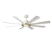Modern Forms Fans Canada - 60" Ceiling Fan - Aura - Soft Brass/Matte White- Union Lighting Luminaires Decor
