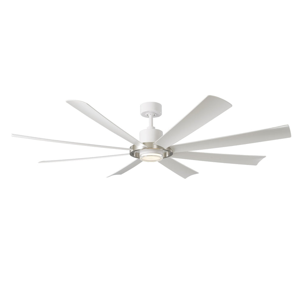 Modern Forms Fans Canada - 72" Ceiling Fan - Aura - Brushed Nickel/Matte White- Union Lighting Luminaires Decor