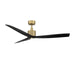 Modern Forms Fans Canada - 60" Ceiling Fan - Spinster - Soft Brass/Matte Black- Union Lighting Luminaires Decor