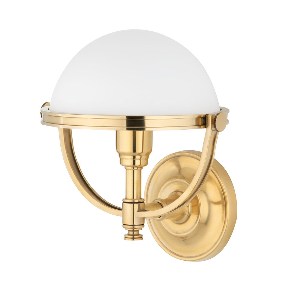 Hudson Valley Canada - One Light Wall Sconce - Stratford - Aged Brass- Union Lighting Luminaires Decor