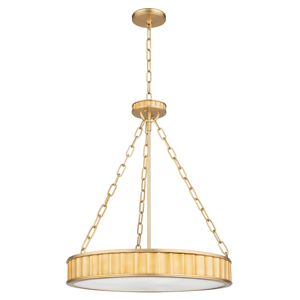 Hudson Valley Canada - Five Light Pendant - Middlebury - Aged Brass- Union Lighting Luminaires Decor
