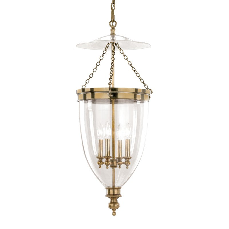 Hudson Valley Canada - Four Light Pendant - Hanover - Aged Brass- Union Lighting Luminaires Decor