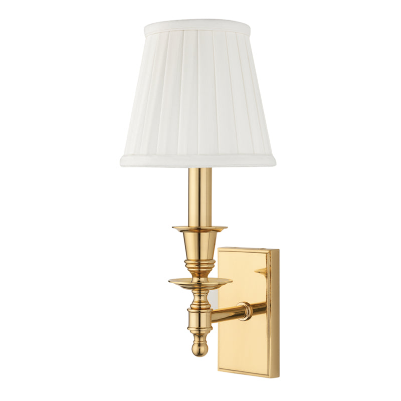 Hudson Valley - One Light Wall Sconce - Ludlow - Polished Brass- Union Lighting Luminaires Decor