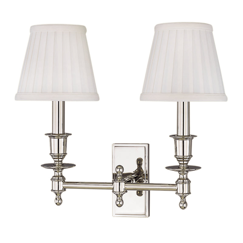 Hudson Valley - Two Light Wall Sconce - Ludlow - Polished Nickel- Union Lighting Luminaires Decor