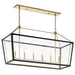 Kichler Canada - Six Light Linear Chandelier - Delvin - Champagne Bronze- Union Lighting Luminaires Decor