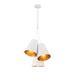 Crystorama - Three Light Pendant - Alston - Matte White + Antique Gold- Union Lighting Luminaires Decor