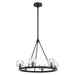 Crystorama - LED Chandelier - Aragon - Matte Black- Union Lighting Luminaires Decor