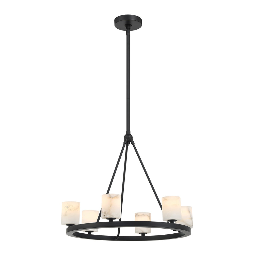 Crystorama - LED Chandelier - Aragon - Matte Black- Union Lighting Luminaires Decor