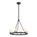 Crystorama - LED Chandelier - Aragon - Matte Black- Union Lighting Luminaires Decor
