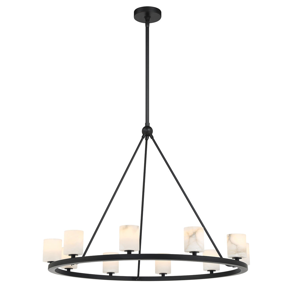 Crystorama - LED Chandelier - Aragon - Matte Black- Union Lighting Luminaires Decor