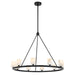 Crystorama - LED Chandelier - Aragon - Matte Black- Union Lighting Luminaires Decor