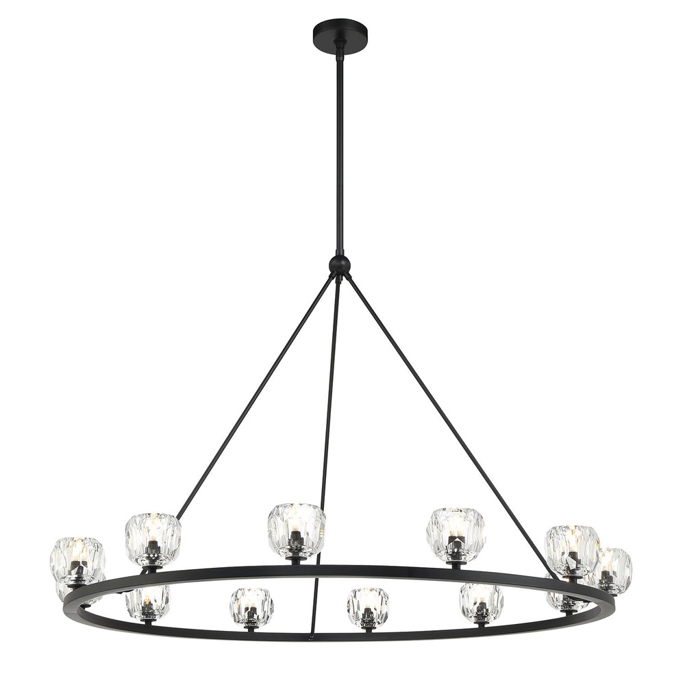 Crystorama - LED Chandelier - Aragon - Matte Black- Union Lighting Luminaires Decor