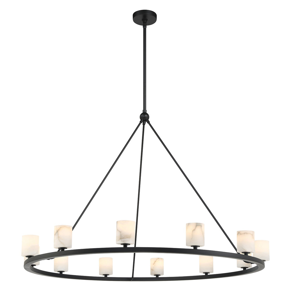 Crystorama - LED Chandelier - Aragon - Matte Black- Union Lighting Luminaires Decor