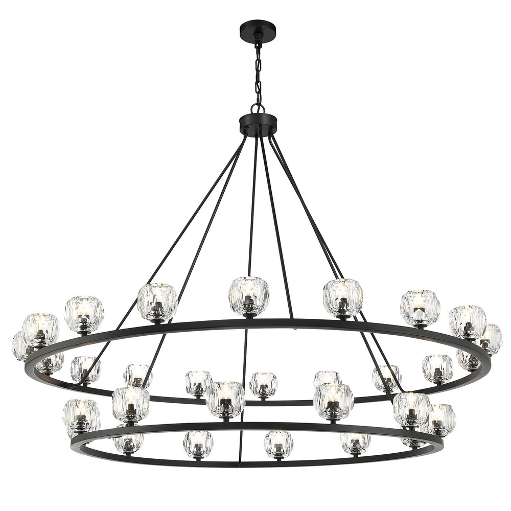 Crystorama - LED Chandelier - Aragon - Matte Black- Union Lighting Luminaires Decor