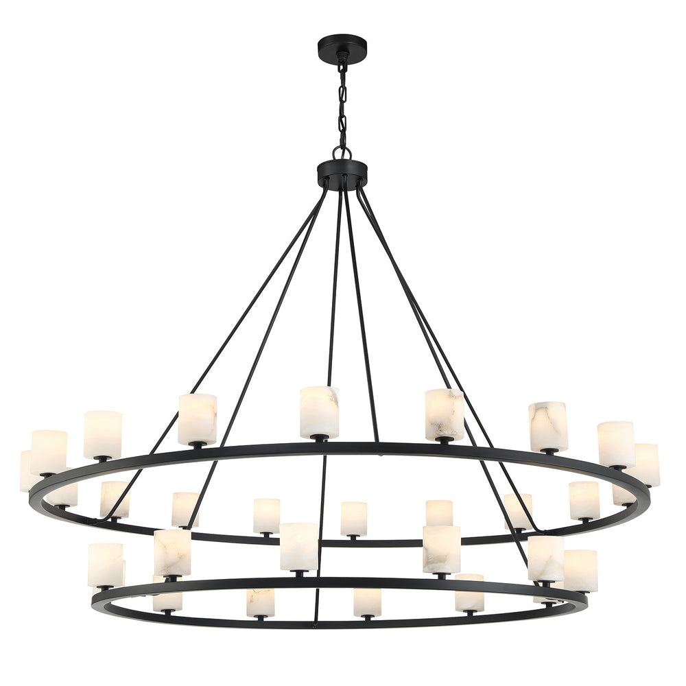 Crystorama - LED Chandelier - Aragon - Matte Black- Union Lighting Luminaires Decor