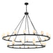 Crystorama - LED Chandelier - Aragon - Matte Black- Union Lighting Luminaires Decor