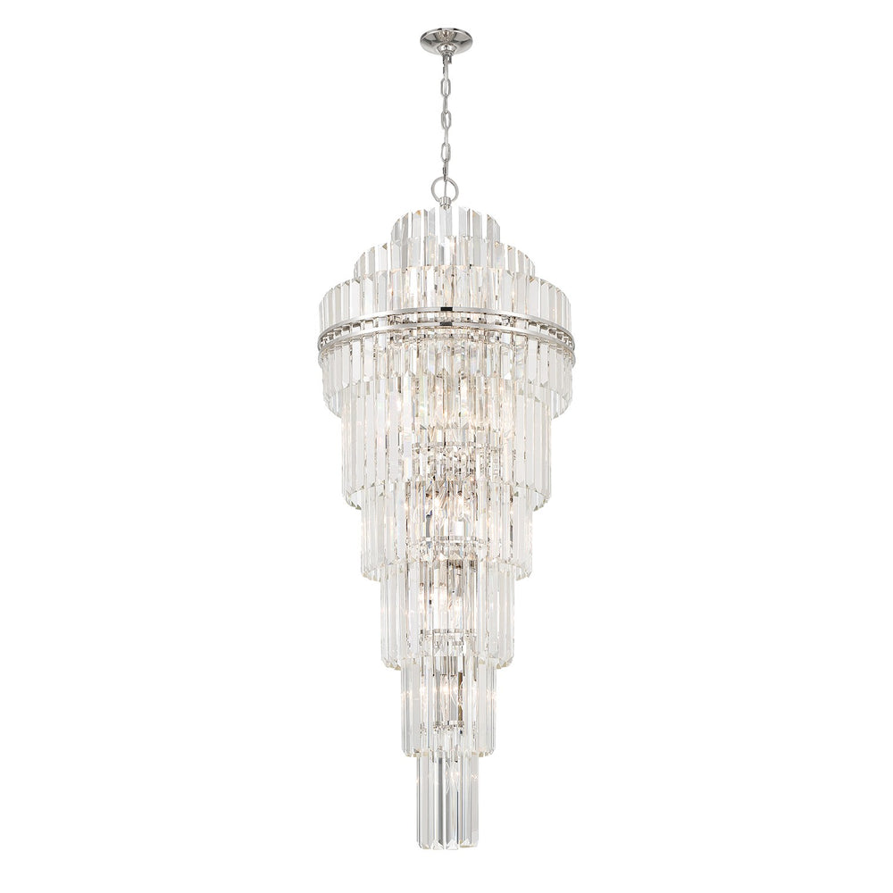 Crystorama - 31 Light Chandelier - Hayes - Polished Nickel- Union Lighting Luminaires Decor