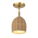 Crystorama - LED Semi Flush Mount - Jace - Soft Gold- Union Lighting Luminaires Decor