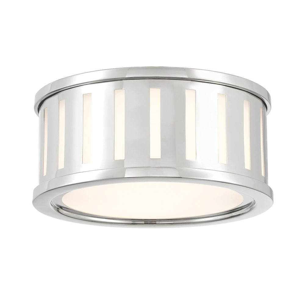 Crystorama - Two Light Flush Mount - Kendal - Polished Nickel- Union Lighting Luminaires Decor