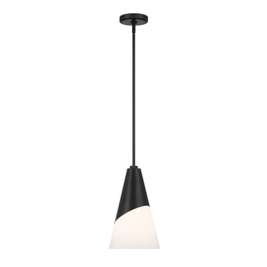 Crystorama - One Light Pendant - Tori - Matte Black- Union Lighting Luminaires Decor