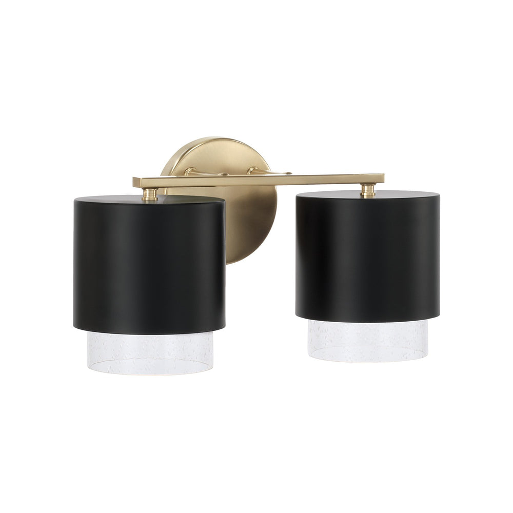 Capital Lighting - Two Light Vanity - Weller - Matte Brass and Black- Union Lighting Luminaires Decor