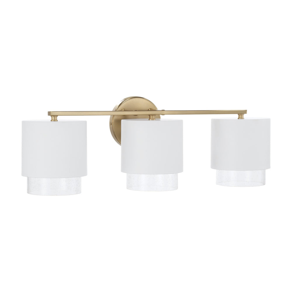 Capital Lighting - Three Light Vanity - Weller - Matte Brass and White- Union Lighting Luminaires Decor