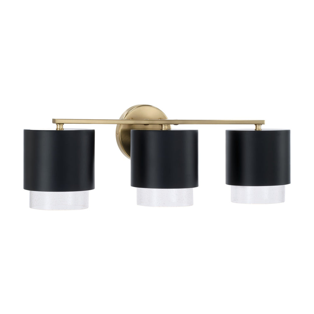 Capital Lighting - Three Light Vanity - Weller - Matte Brass and Black- Union Lighting Luminaires Decor