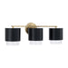 Capital Lighting - Three Light Vanity - Weller - Matte Brass and Black- Union Lighting Luminaires Decor
