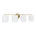 Capital Lighting - Four Light Vanity - Weller - Matte Brass and White- Union Lighting Luminaires Decor
