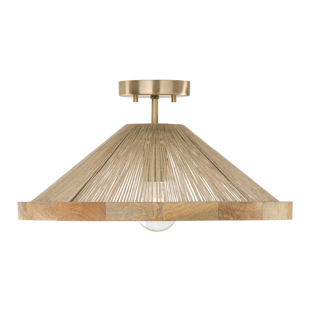 Capital Lighting - One Light Semi Flush Mount - Maya - Matte Brass- Union Lighting Luminaires Decor