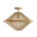 Capital Lighting - One Light Semi Flush Mount - Maya - Matte Brass- Union Lighting Luminaires Decor