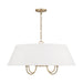 Capital Lighting - Four Light Pendant - Julia - Matte Brass- Union Lighting Luminaires Decor