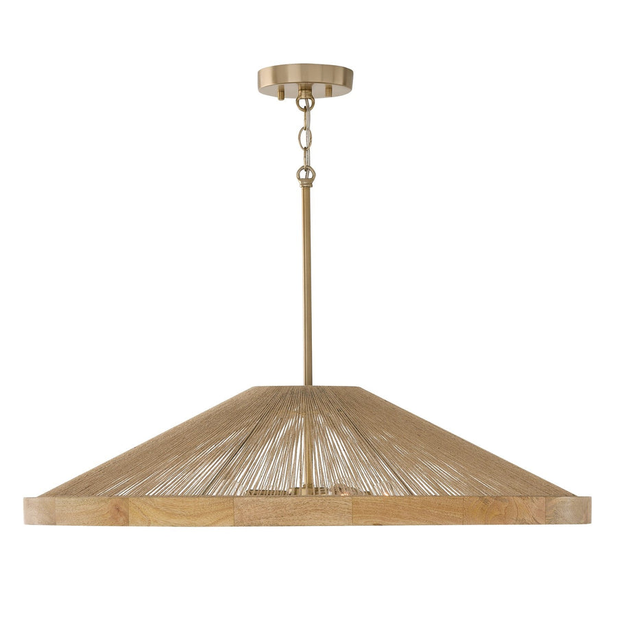 Capital Lighting - Four Light Pendant - Maya - Matte Brass- Union Lighting Luminaires Decor