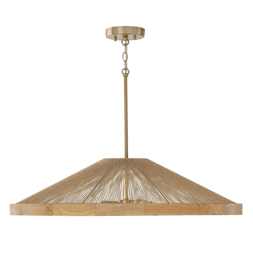Capital Lighting - Four Light Pendant - Maya - Matte Brass- Union Lighting Luminaires Decor