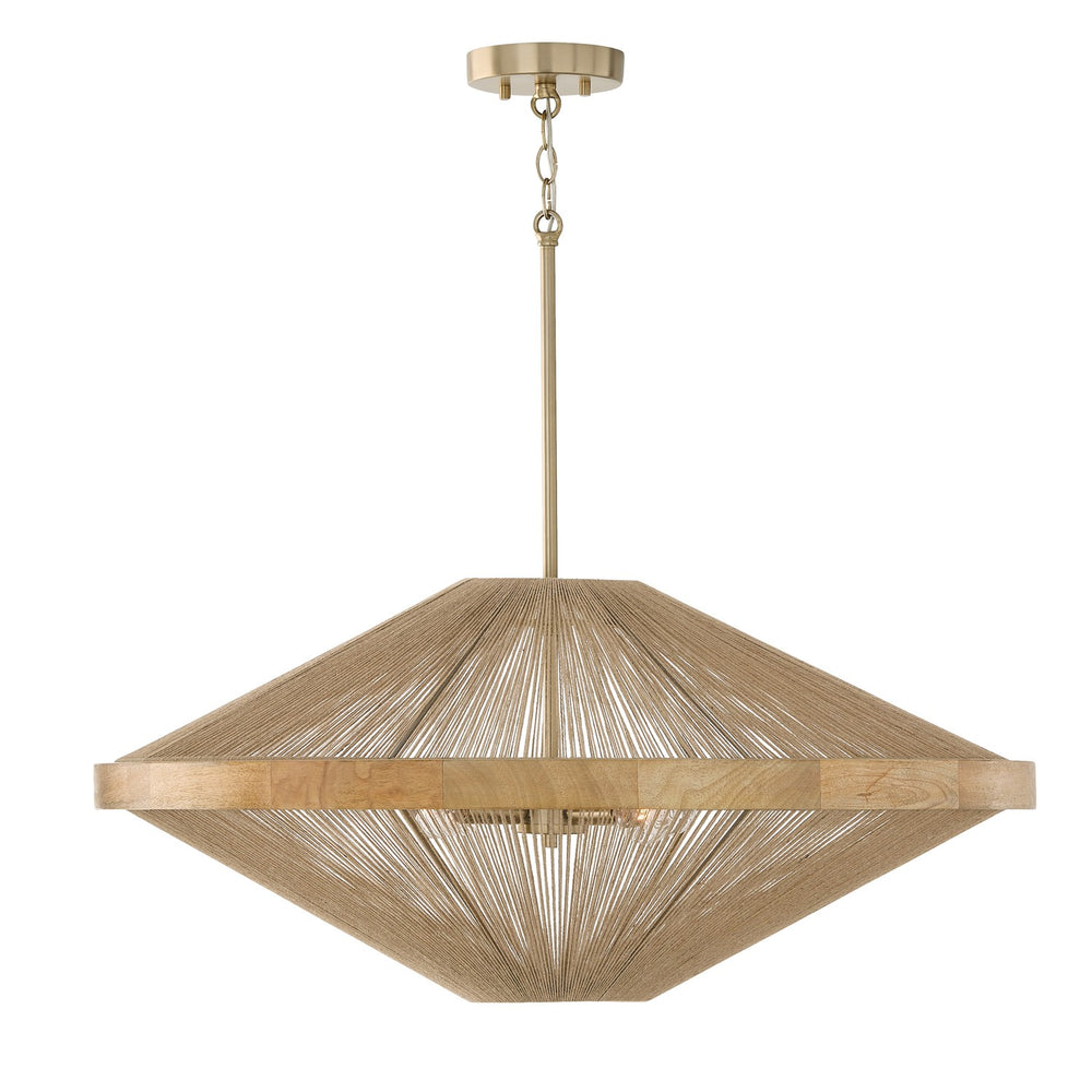 Capital Lighting - Four Light Pendant - Maya - Matte Brass- Union Lighting Luminaires Decor
