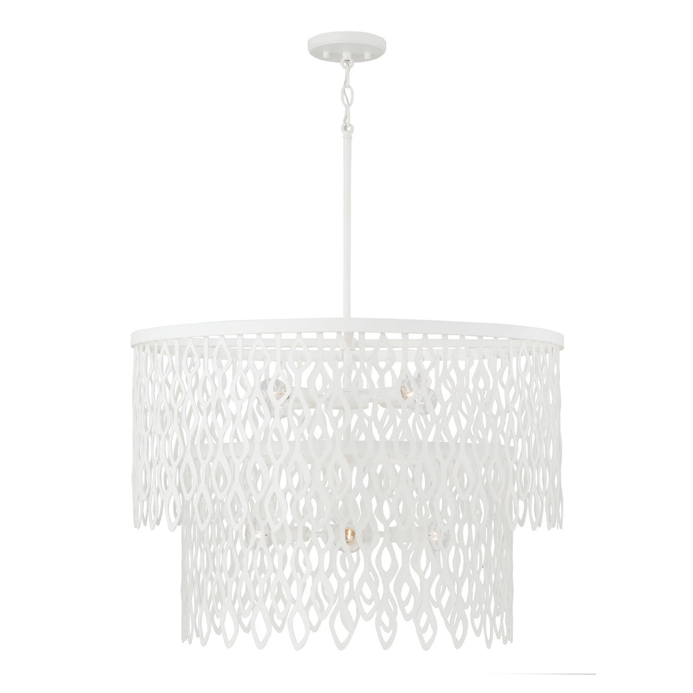 Capital Lighting - Seven Light Pendant - Pheobe - Matte White- Union Lighting Luminaires Decor