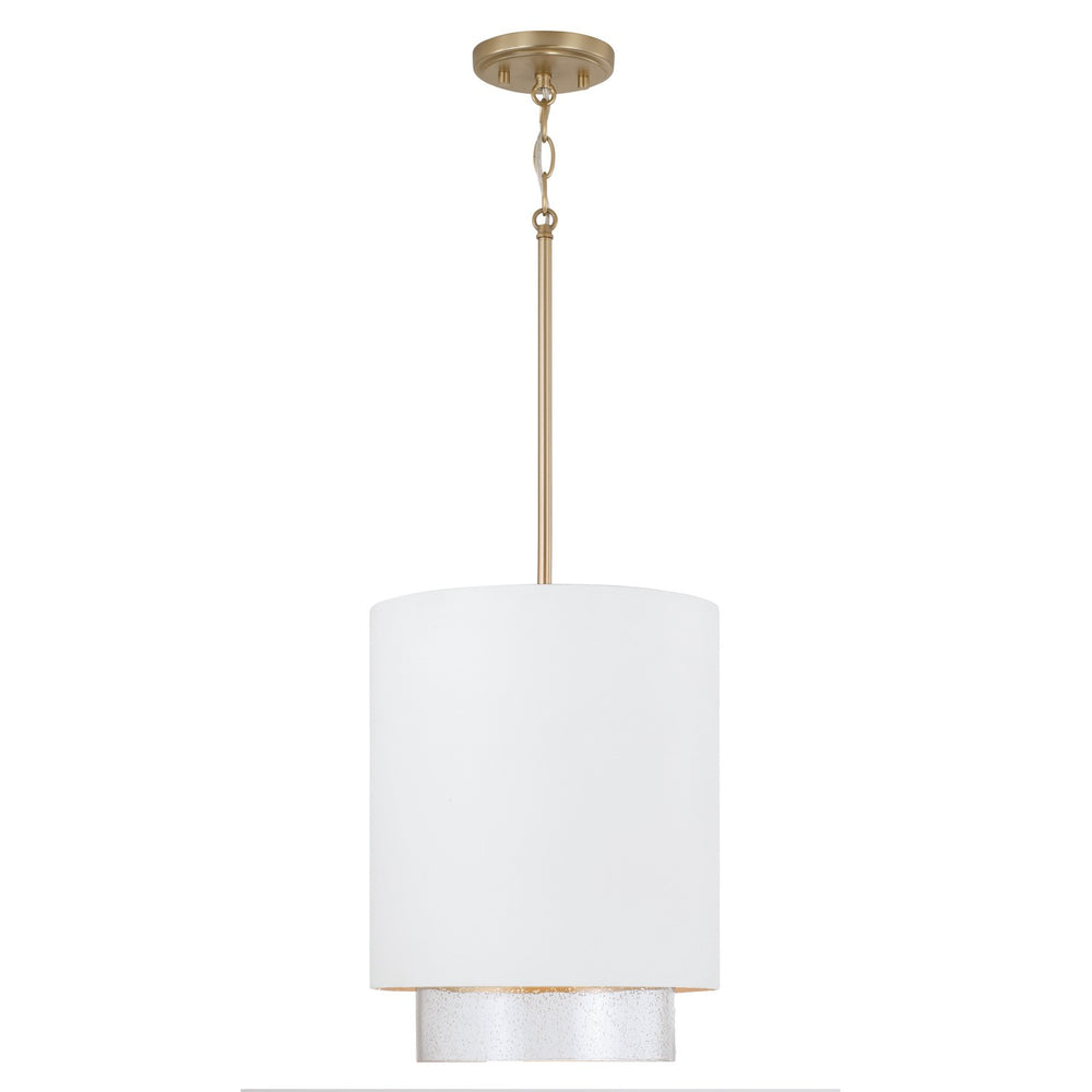 Capital Lighting - One Light Pendant - Weller - Matte Brass and White- Union Lighting Luminaires Decor