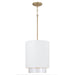 Capital Lighting - One Light Pendant - Weller - Matte Brass and White- Union Lighting Luminaires Decor