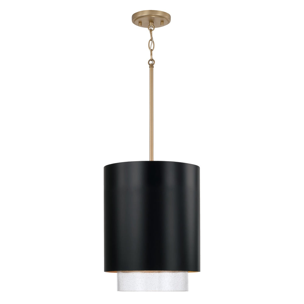 Capital Lighting - One Light Pendant - Weller - Matte Brass and Black- Union Lighting Luminaires Decor